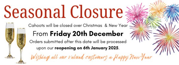 Seasonal closure Christmas 2024