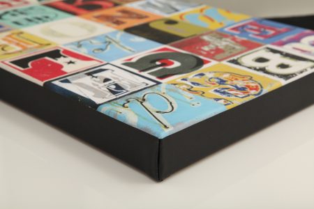 unframed canvas print with black sides